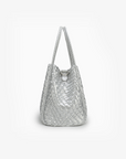 HOLLACE MINI TOTE WOVEN HI SHINE SILVER