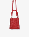 HOLLACE MINI TOTE WOVEN RED