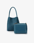 HOLLACE MINI TOTE WOVEN TEAL