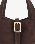 JOYA BUCKET MINI FAUX SUEDE CHOCOLATE