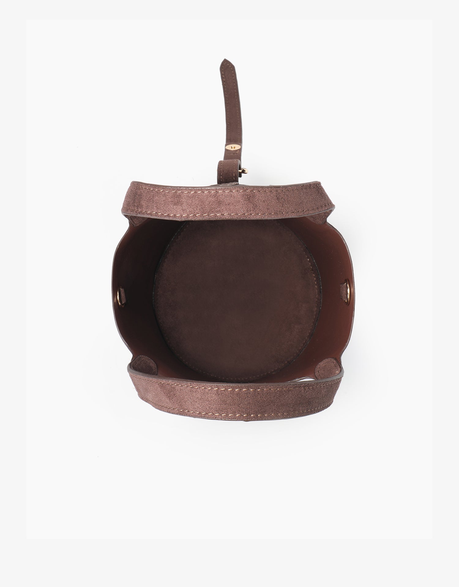 JOYA BUCKET MINI FAUX SUEDE CHOCOLATE