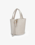 JOYA BUCKET MINI FAUX SUEDE CREAM