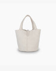 JOYA BUCKET MINI FAUX SUEDE CREAM