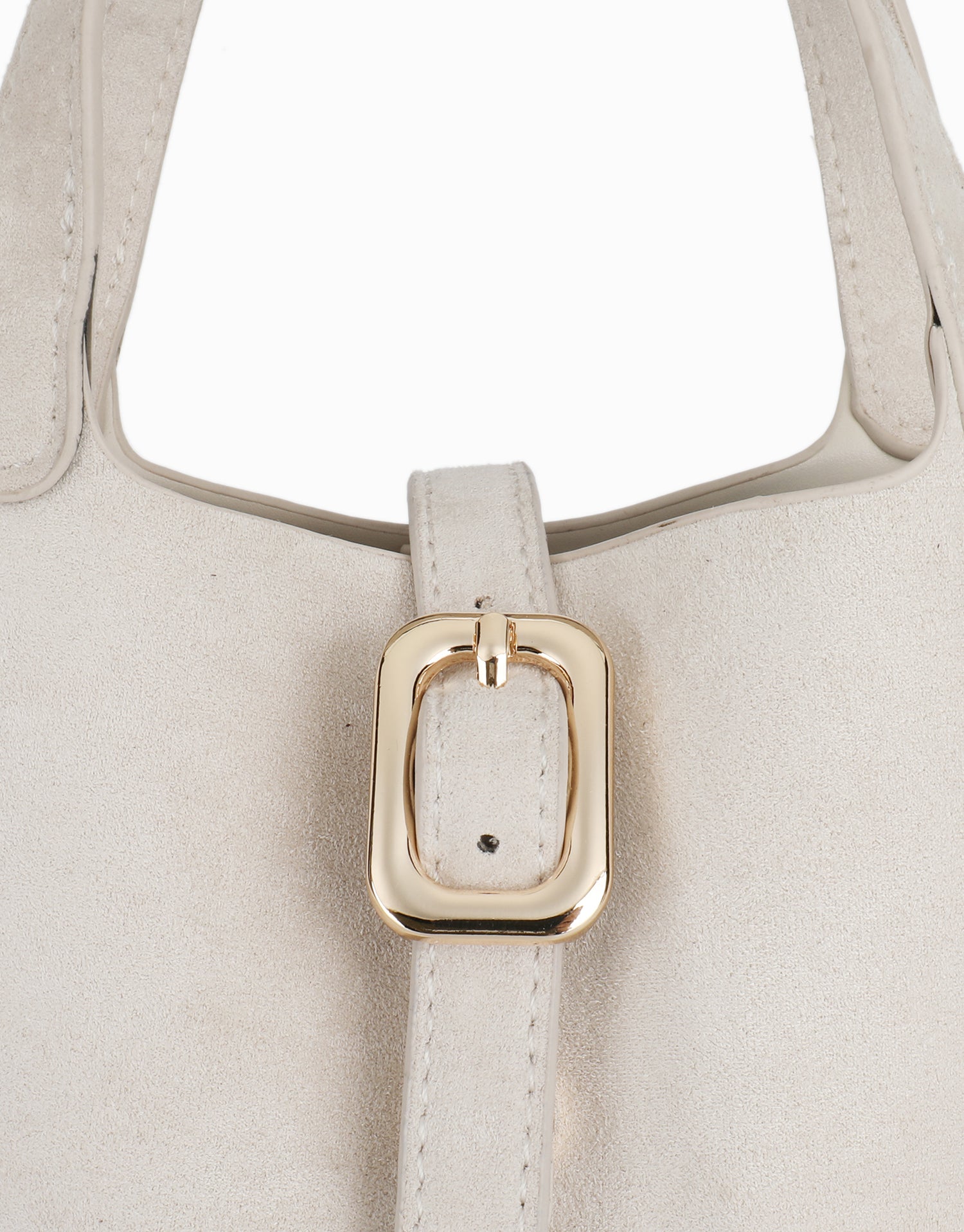JOYA BUCKET MINI FAUX SUEDE CREAM