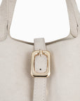 JOYA BUCKET MINI FAUX SUEDE CREAM