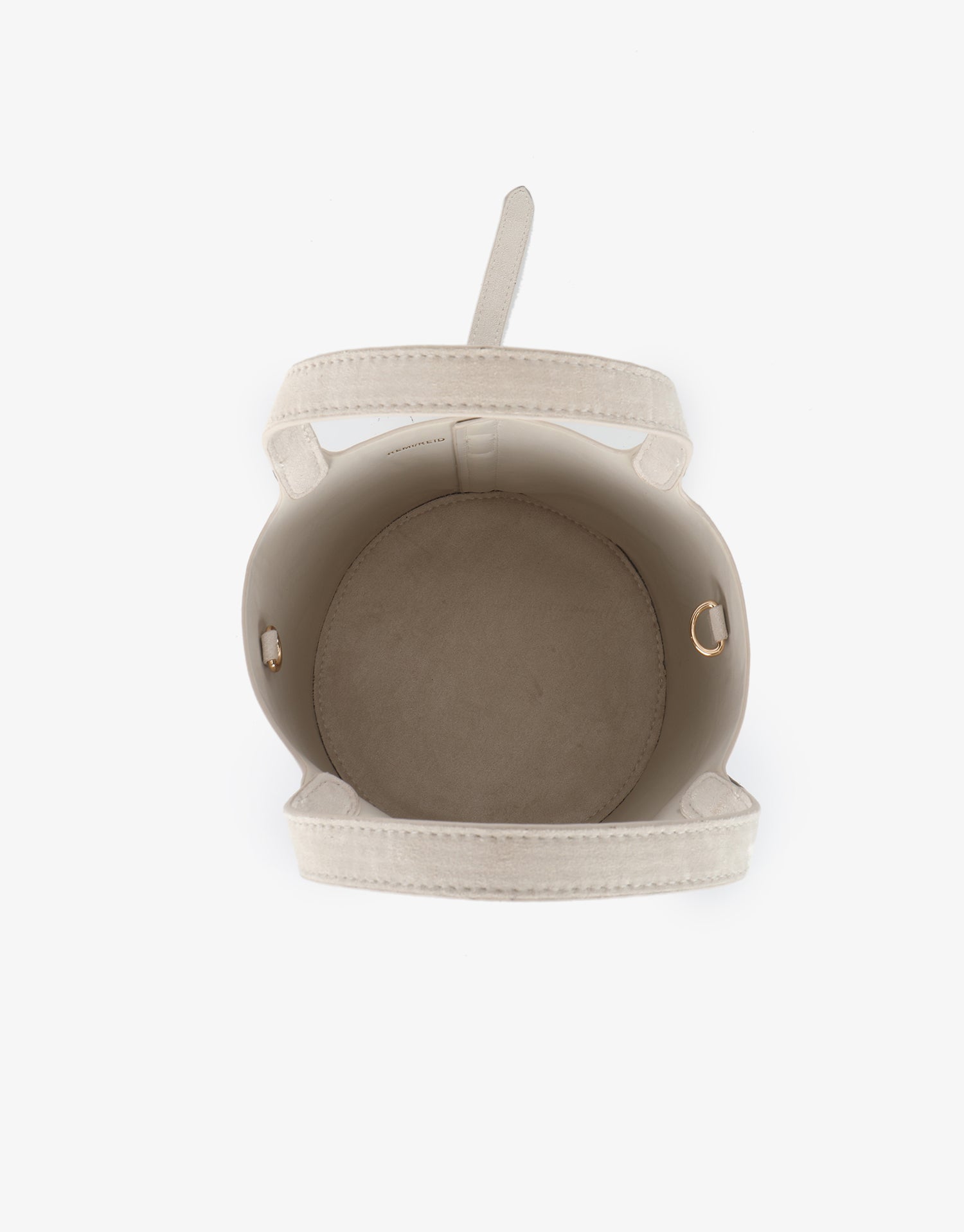 JOYA BUCKET MINI FAUX SUEDE CREAM