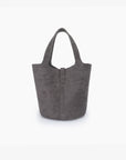 JOYA BUCKET MINI FAUX SUEDE GREY
