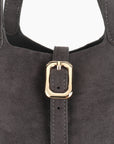 JOYA BUCKET MINI FAUX SUEDE GREY