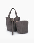 JOYA BUCKET MINI FAUX SUEDE GREY