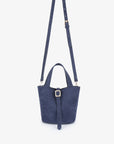 JOYA BUCKET MINI FAUX SUEDE NAVY