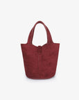 JOYA BUCKET MINI FAUX SUEDE WINE