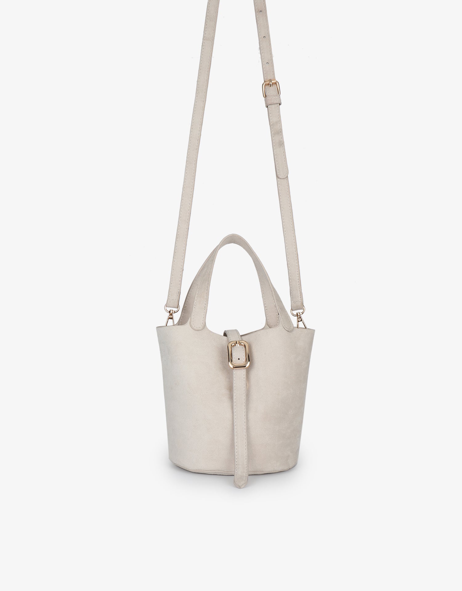 Beige handbag with adjustable body strap_Remi and Reid