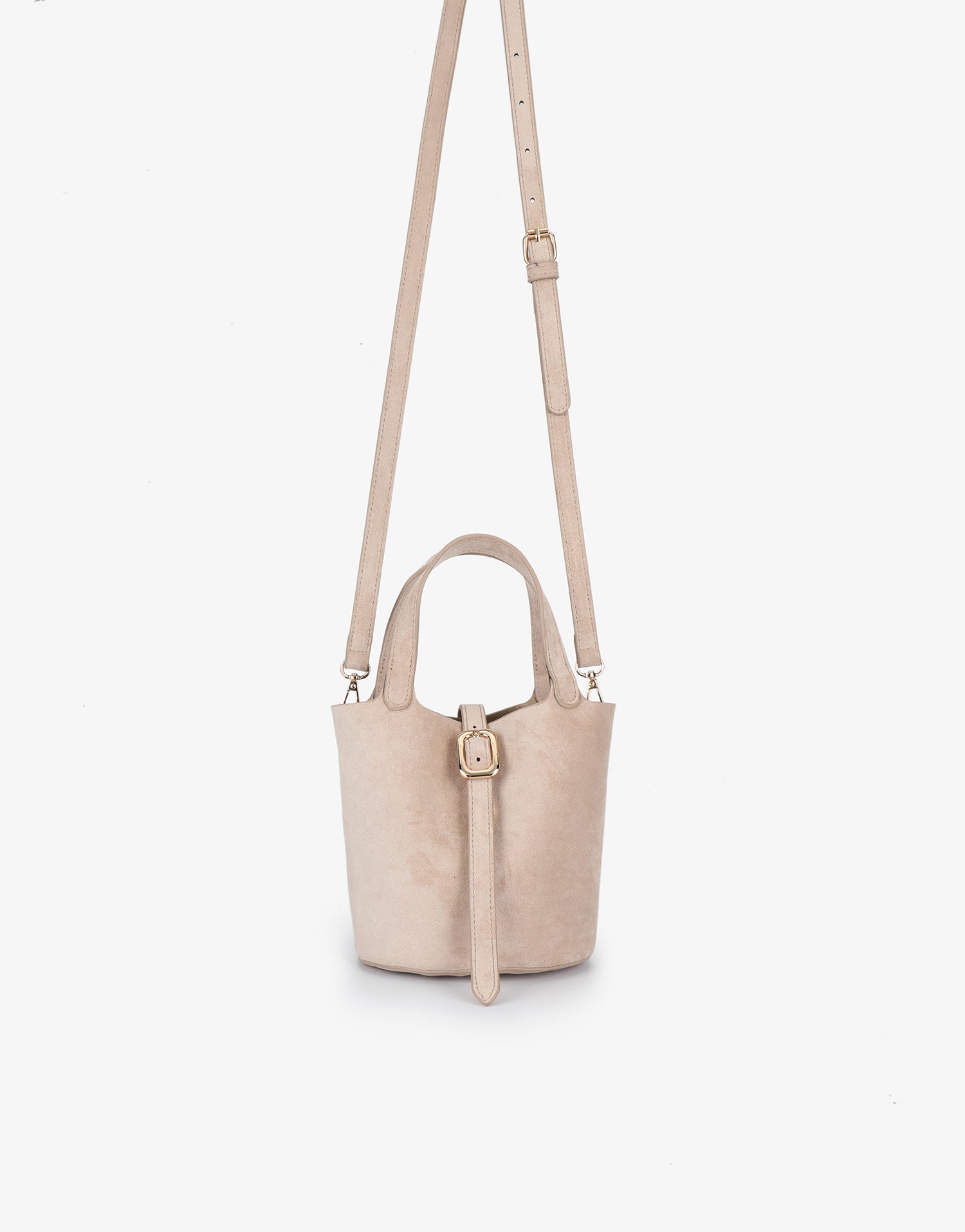 Beige handbag with adjustable body strap_Remi and Reid