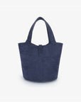 Back details of navy blue bucket bag_Remi and Reid