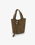 JOYA BUCKET MINI FAUX SUEDE OLIVE