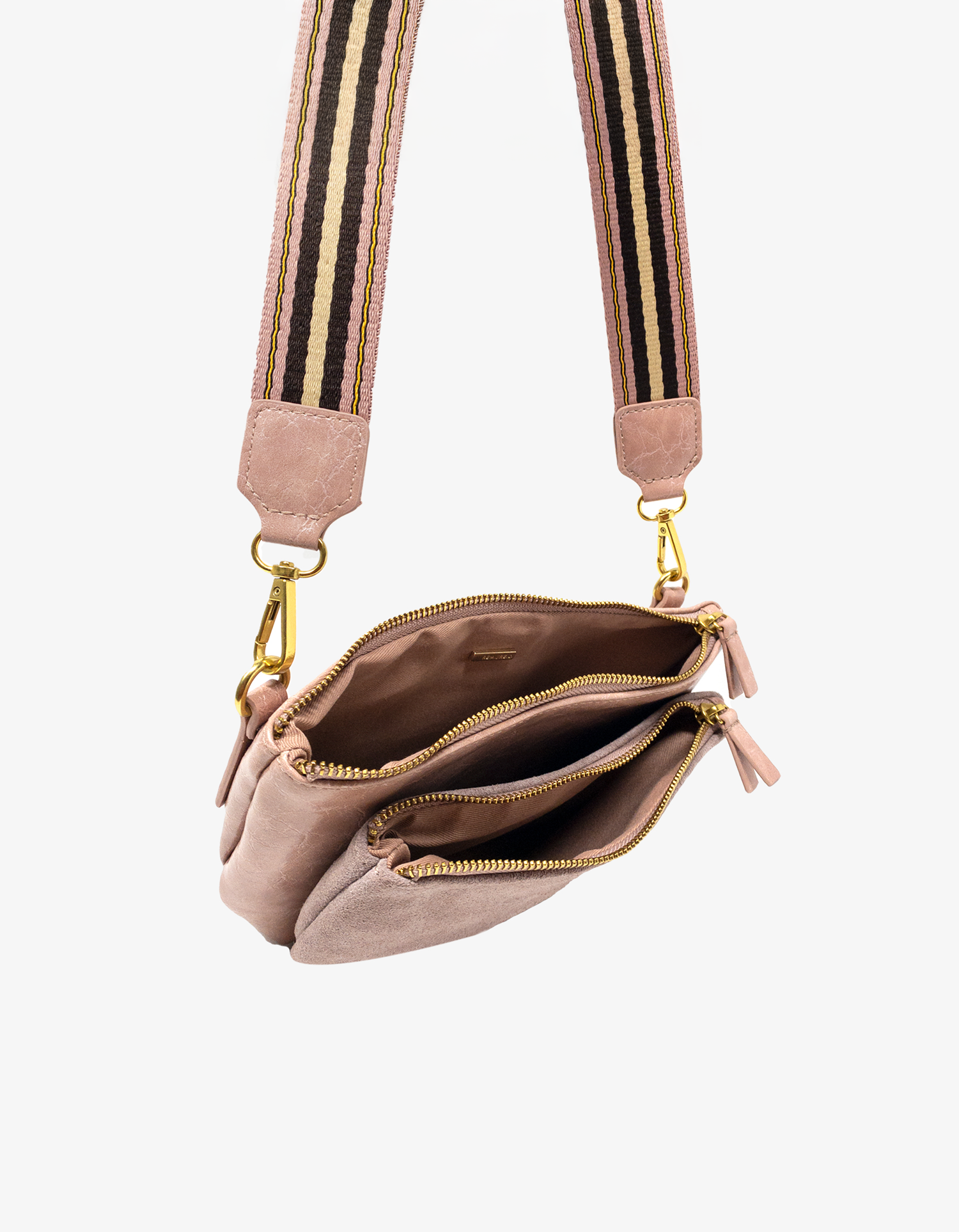 LEO CONVERTIBLE CROSSBODY SLING AND BELT BAG LARGE WAXED BALLET PINK