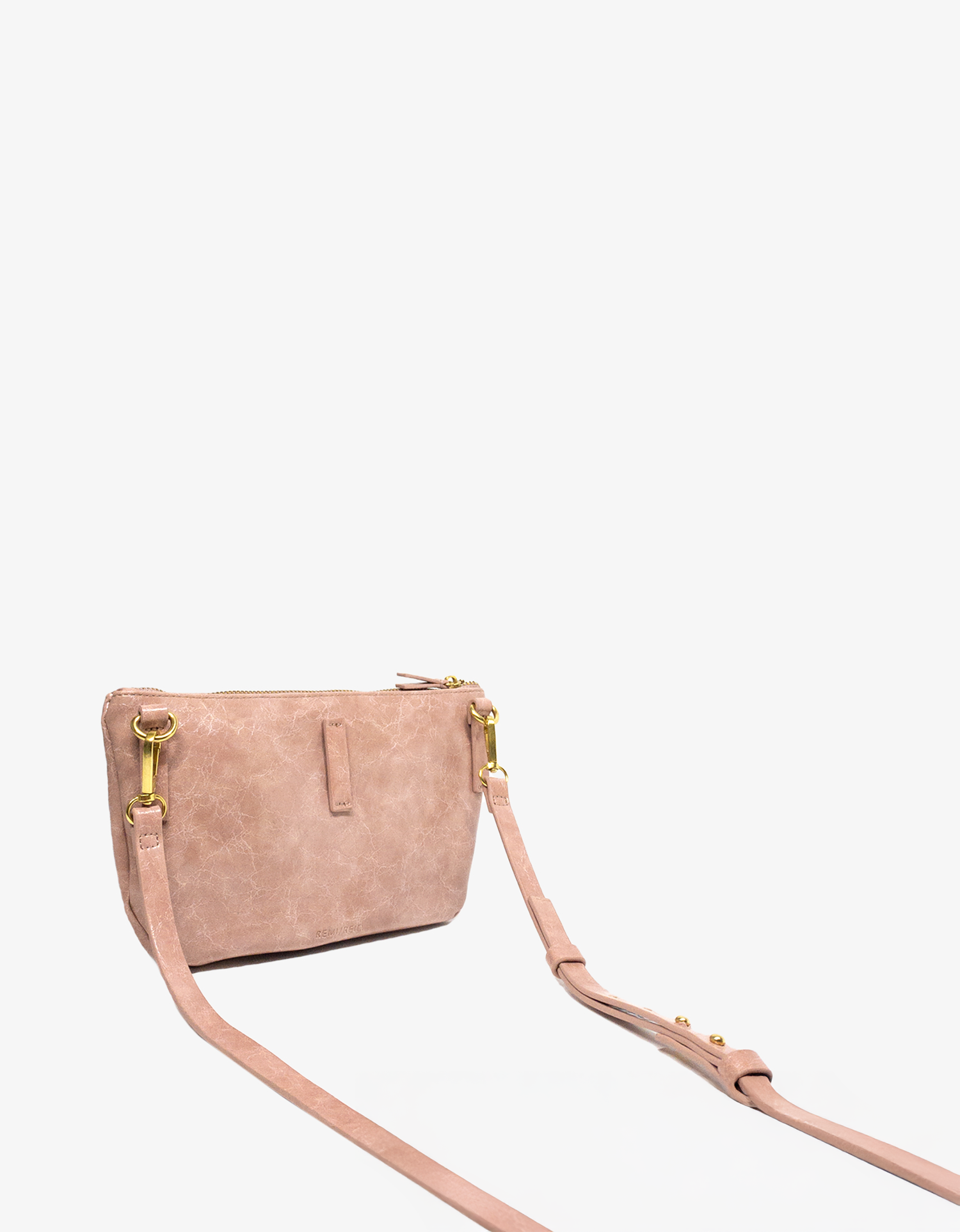 LEO CONVERTIBLE CROSSBODY SLING AND BELT BAG LARGE WAXED BALLET PINK