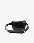 LEO CONVERTIBLE CROSSBODY SLING AND BELT BAG LARGE WAXED BLACK