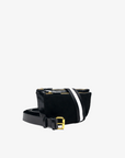 LEO CONVERTIBLE CROSSBODY SLING AND BELT BAG LARGE WAXED BLACK