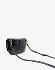 LEO CONVERTIBLE CROSSBODY SLING AND BELT BAG LARGE WAXED BLACK