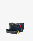 LEO CONVERTIBLE CROSSBODY SLING AND BELT BAG LARGE WAXED NAVY