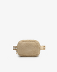 LIBBIE FLEECE BELT BAG CREAM