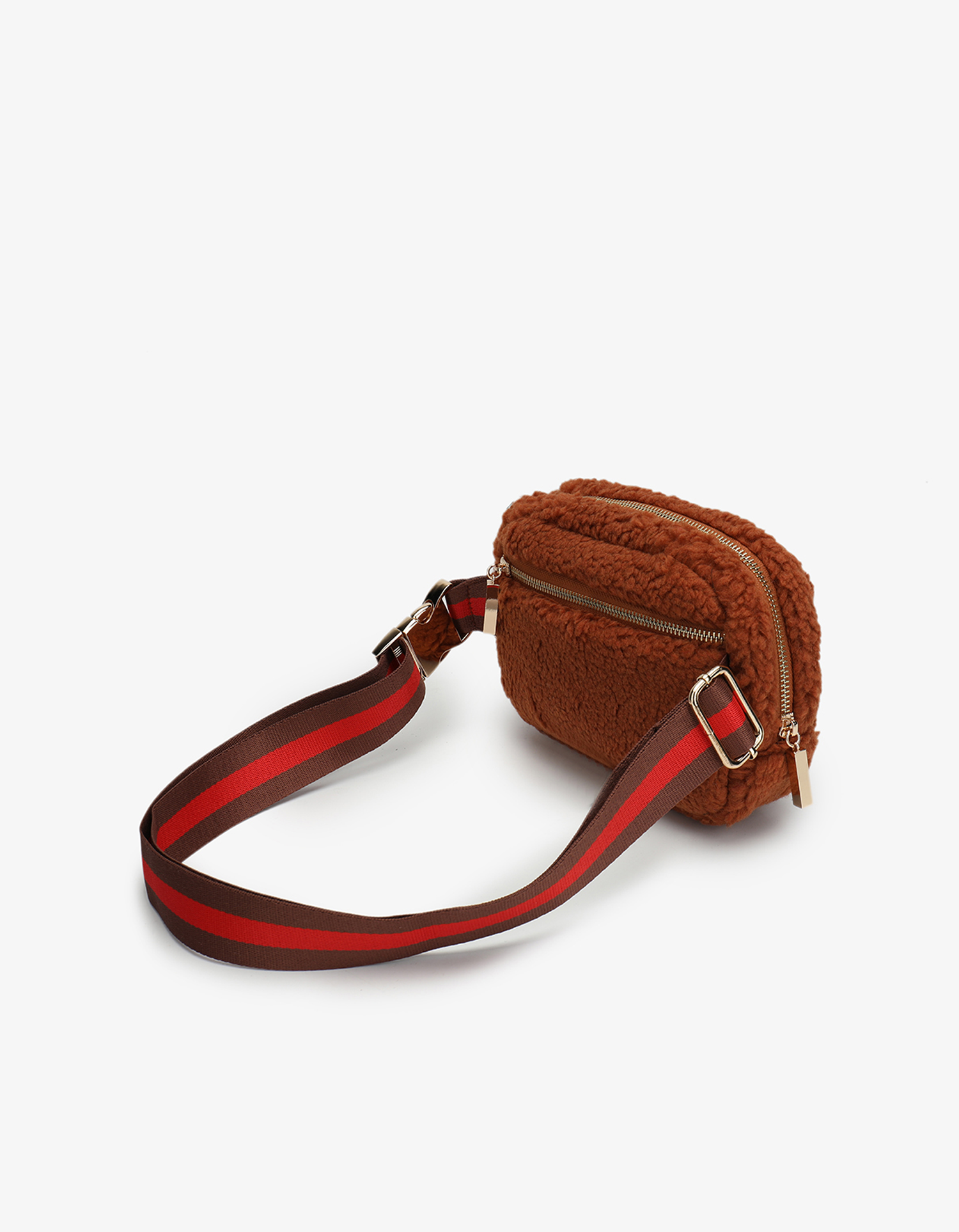 LIBBIE FLEECE BELT BAG RUST