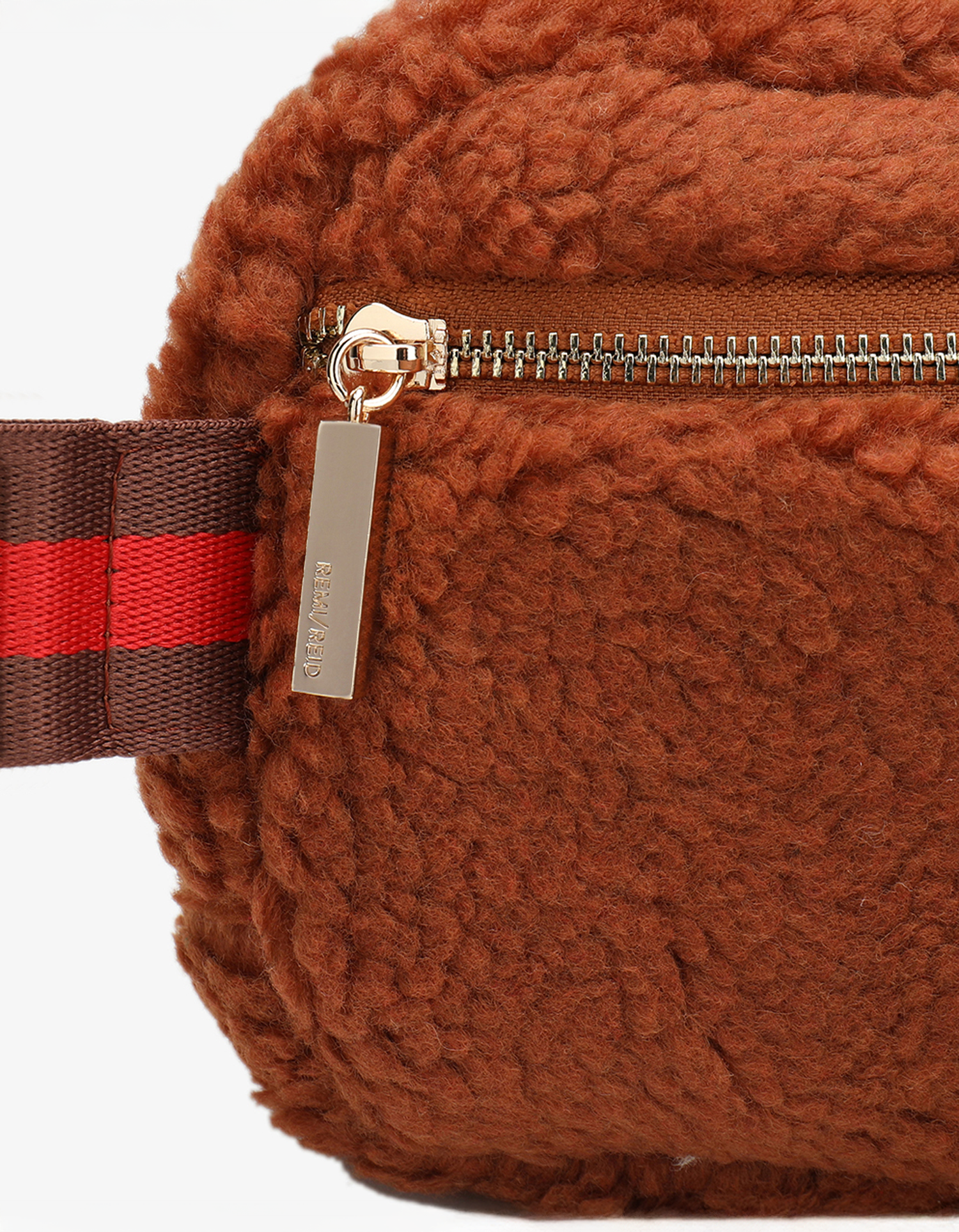 LIBBIE FLEECE BELT BAG RUST