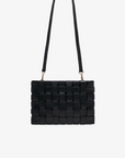 LINDY CLUTCH WOVEN LARGE BLACK