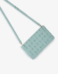 LINDY WOVEN CLUTCH SMALL BLUE