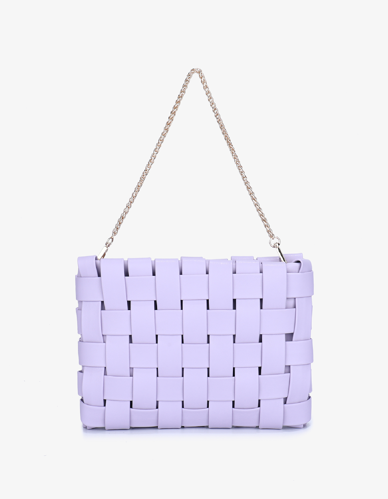 LINDY CLUTCH WOVEN LARGE LAVENDER