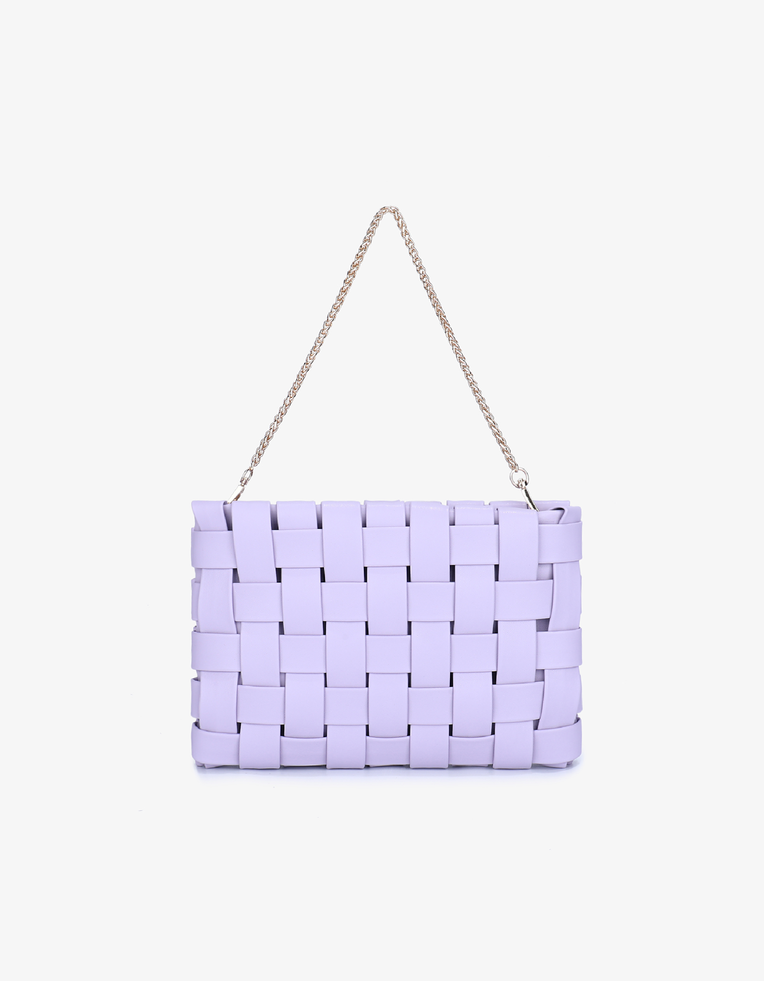 LINDY CLUTCH WOVEN LARGE LAVENDER