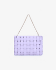 LINDY CLUTCH WOVEN LARGE LAVENDER