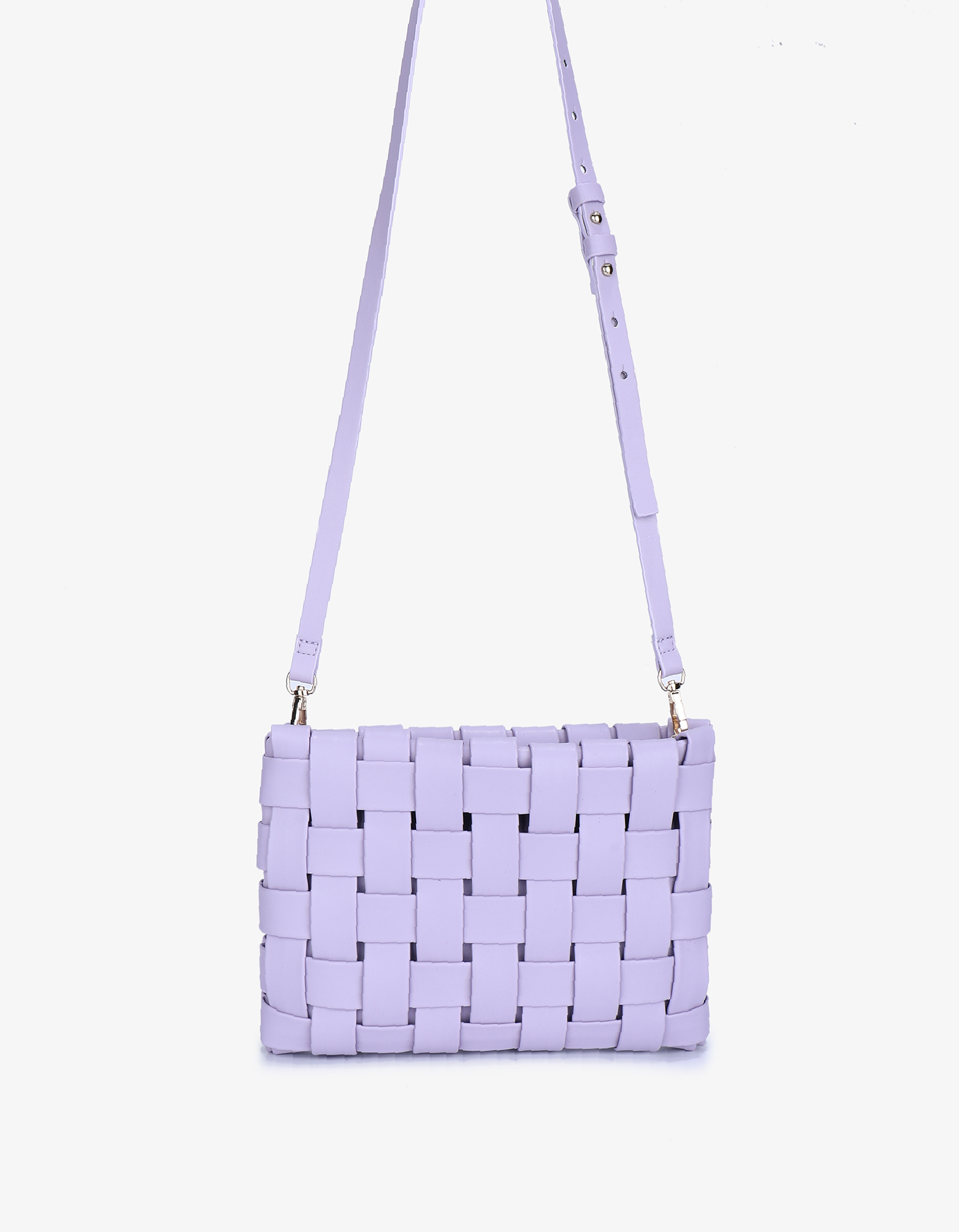 LINDY CLUTCH WOVEN LARGE LAVENDER