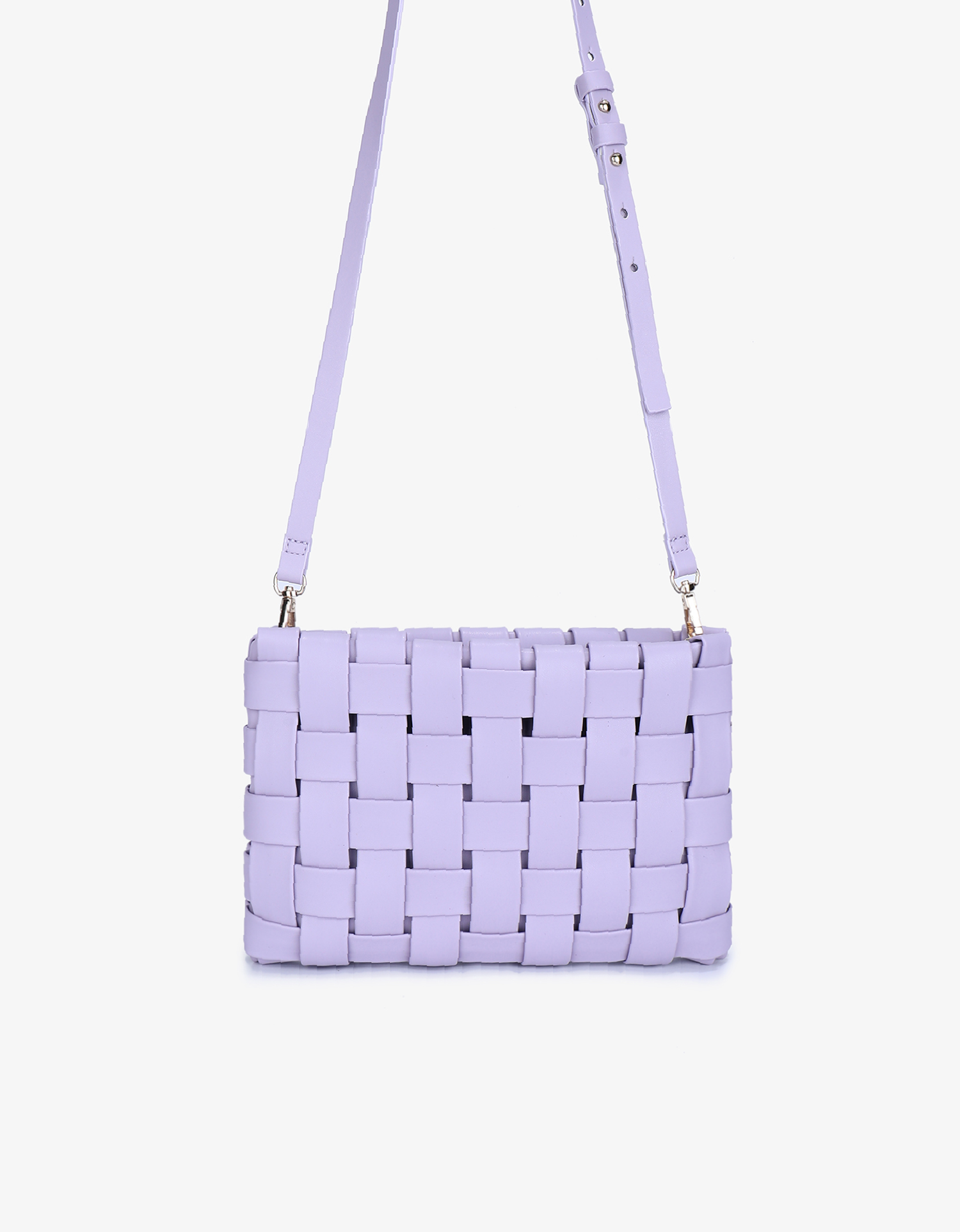 LINDY CLUTCH WOVEN LARGE LAVENDER