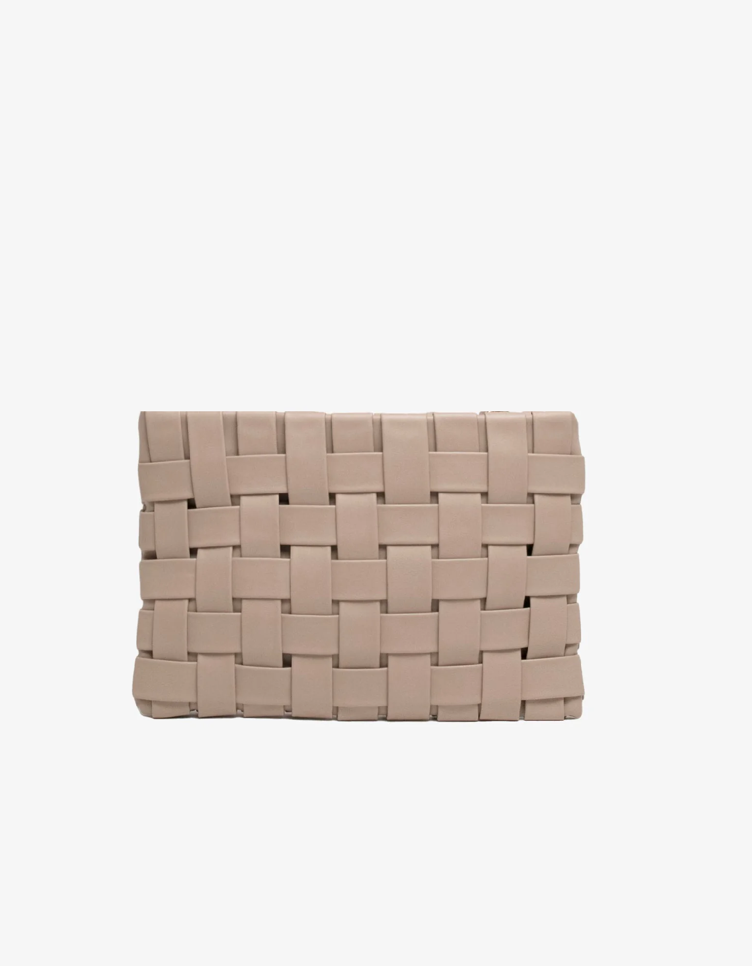 LINDY CLUTCH WOVEN LARGE LIGHT TAN