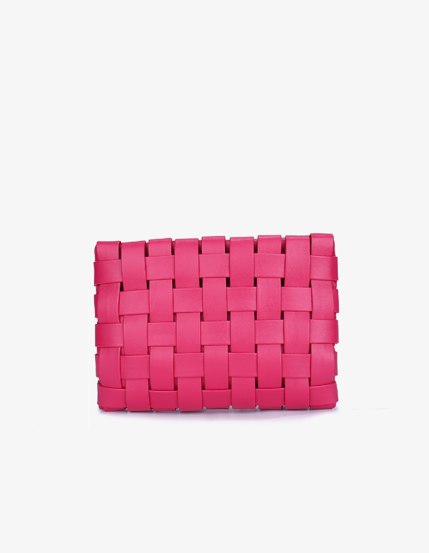 LINDY CLUTCH WOVEN LARGE MAGENTA
