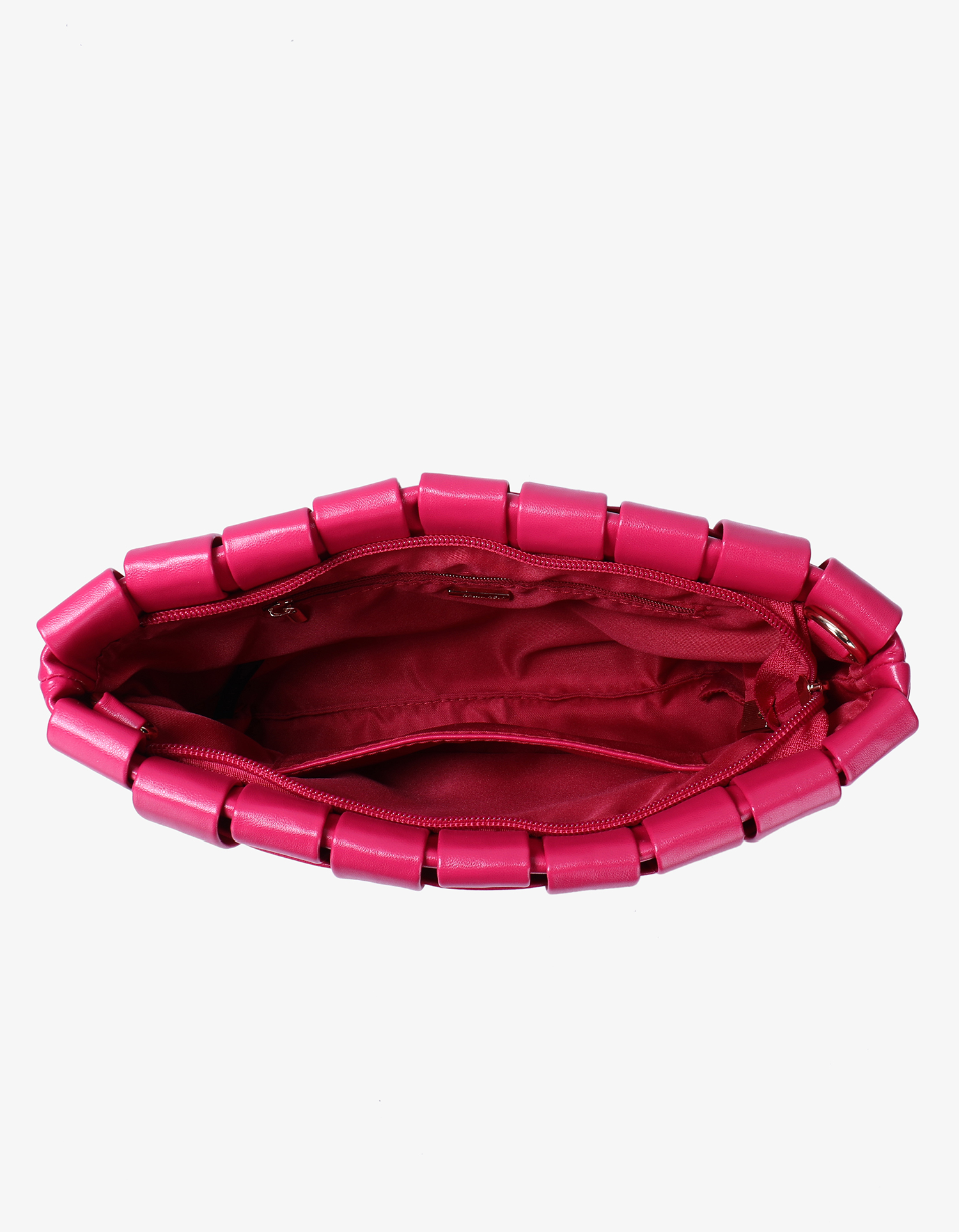 LINDY CLUTCH WOVEN LARGE MAGENTA