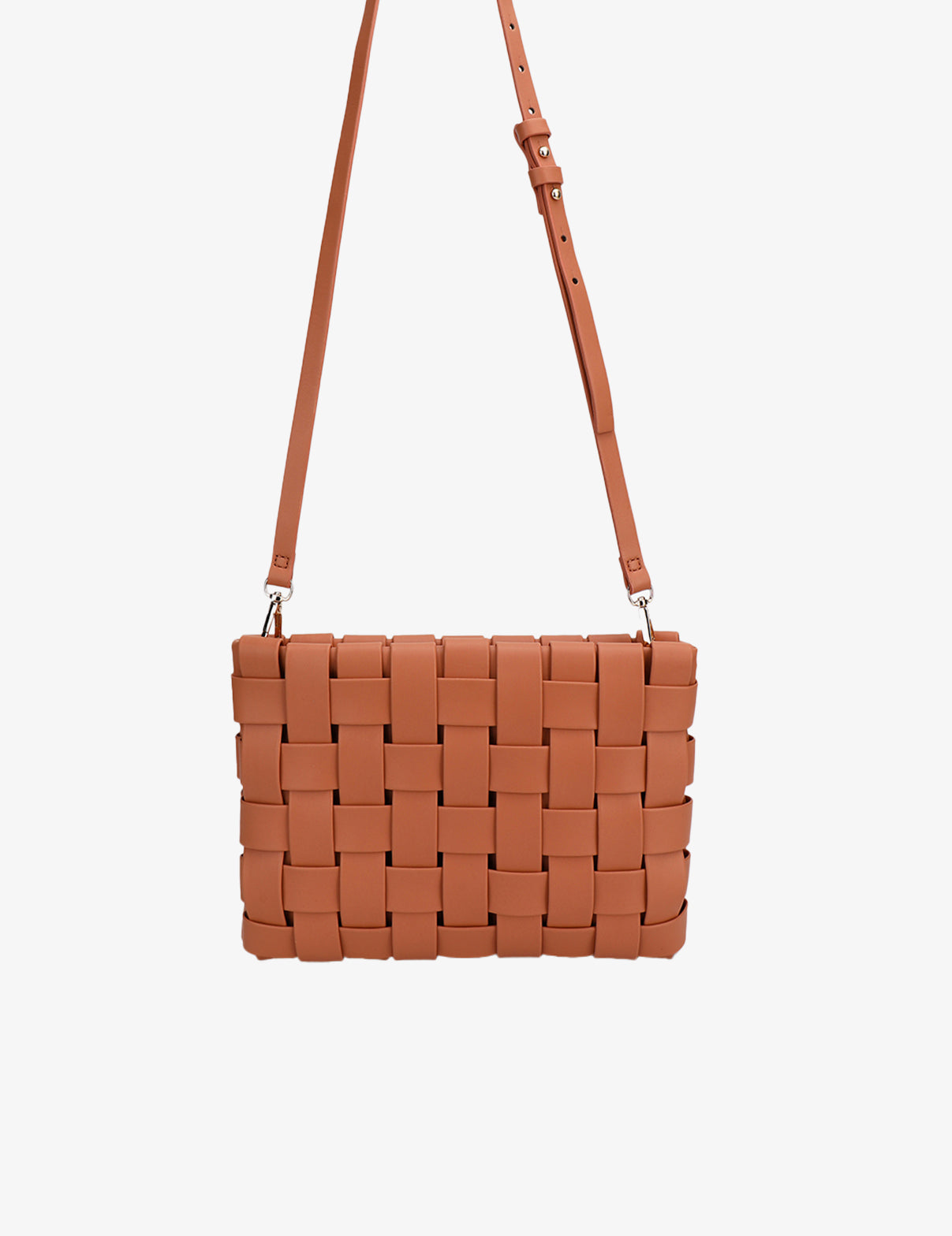 LINDY CLUTCH WOVEN LARGE APRICOT