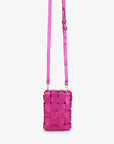 LINDY WOVEN CELLPHONE HI SHINE METALLIC MAGENTA