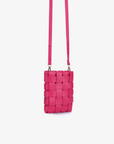 LINDY WOVEN CELLPHONE MAGENTA