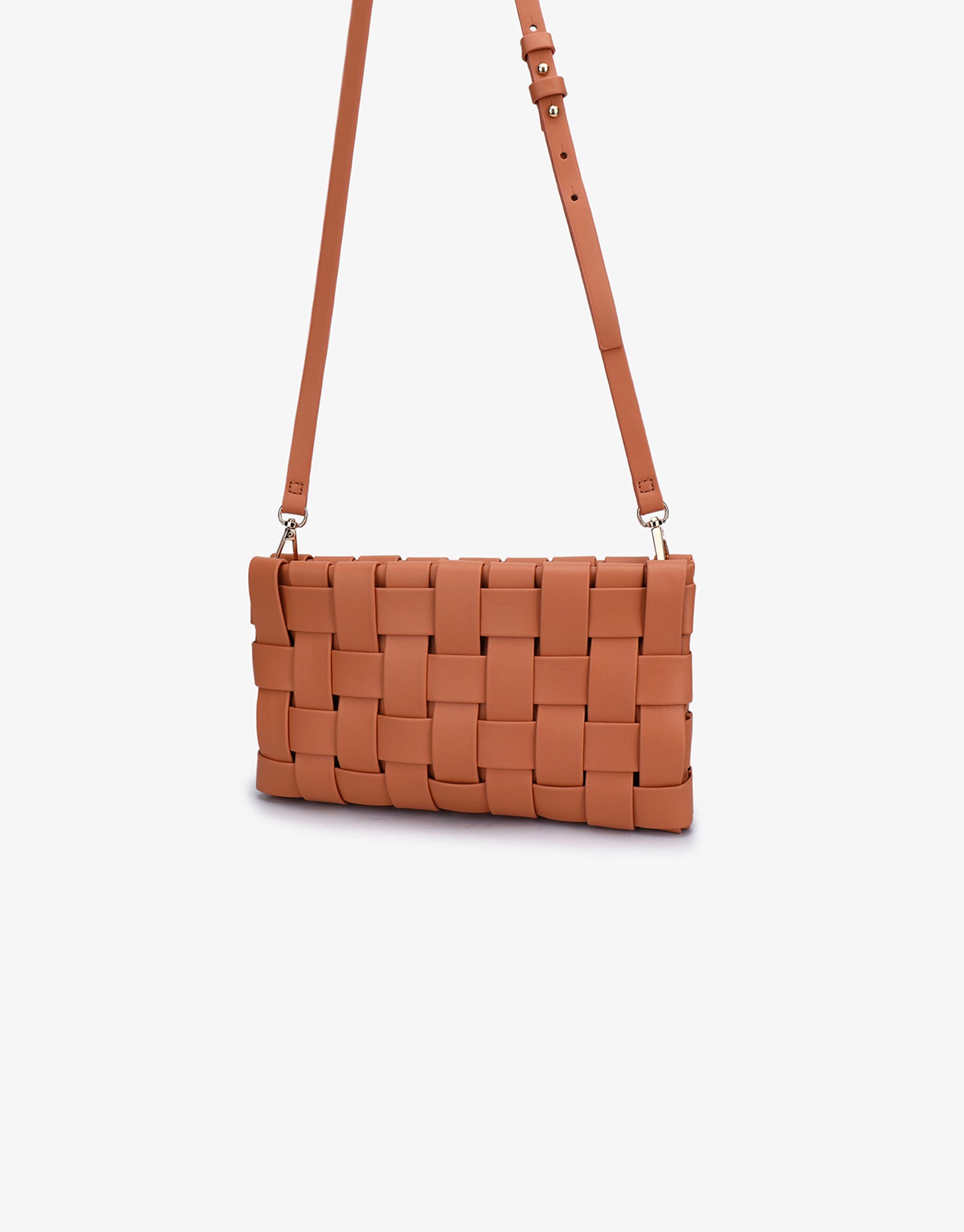 LINDY WOVEN CLUTCH SMALL APRICOT