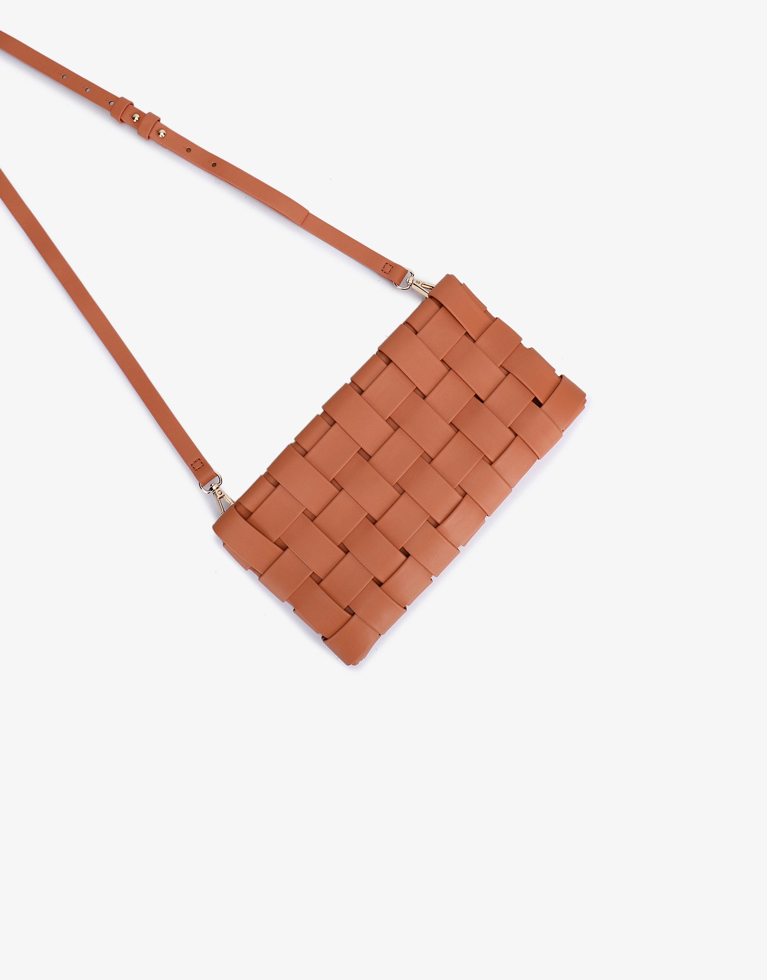 LINDY WOVEN CLUTCH SMALL APRICOT