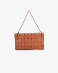 LINDY WOVEN CLUTCH SMALL APRICOT