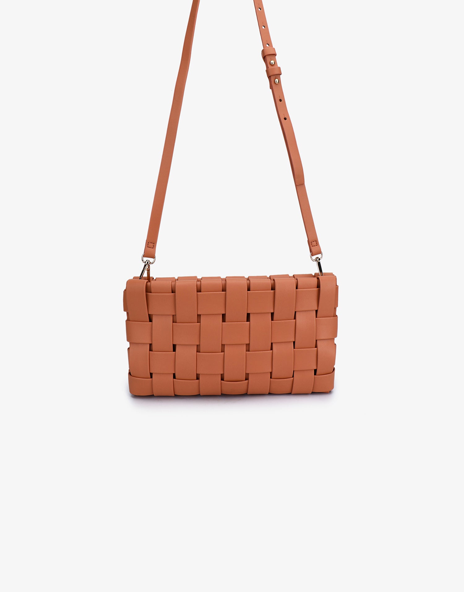 LINDY WOVEN CLUTCH SMALL APRICOT