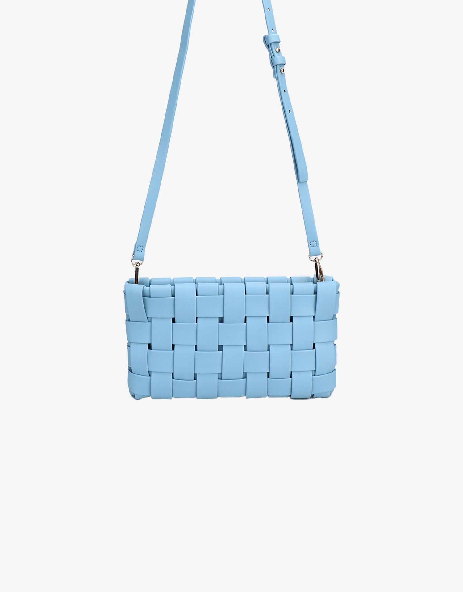 LINDY WOVEN CLUTCH SMALL SKY BLUE