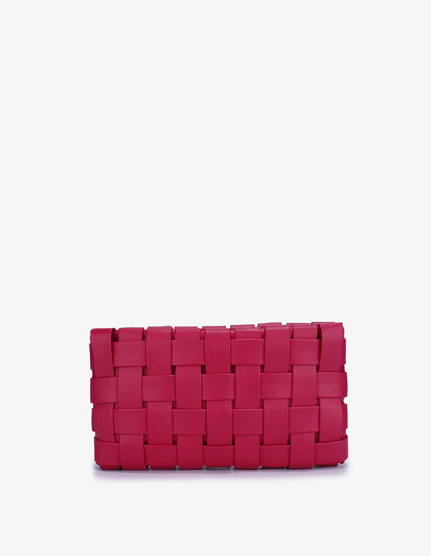 LINDY WOVEN CLUTCH SMALL MAGENTA