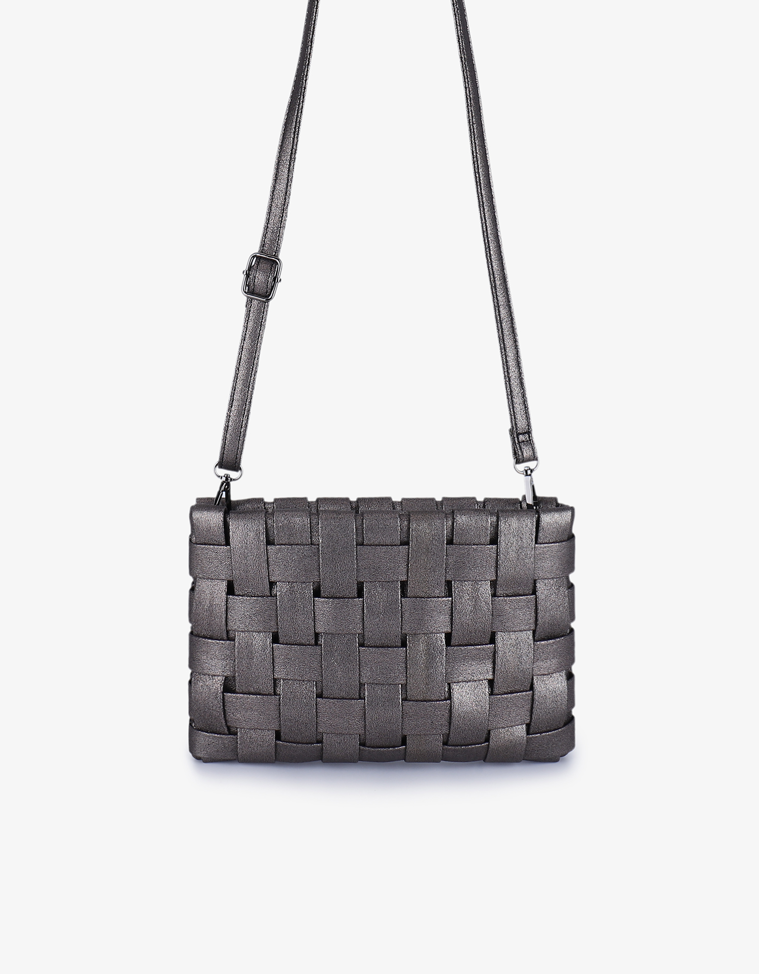 LINDY CLUTCH WOVEN LARGE ANTHRACITE