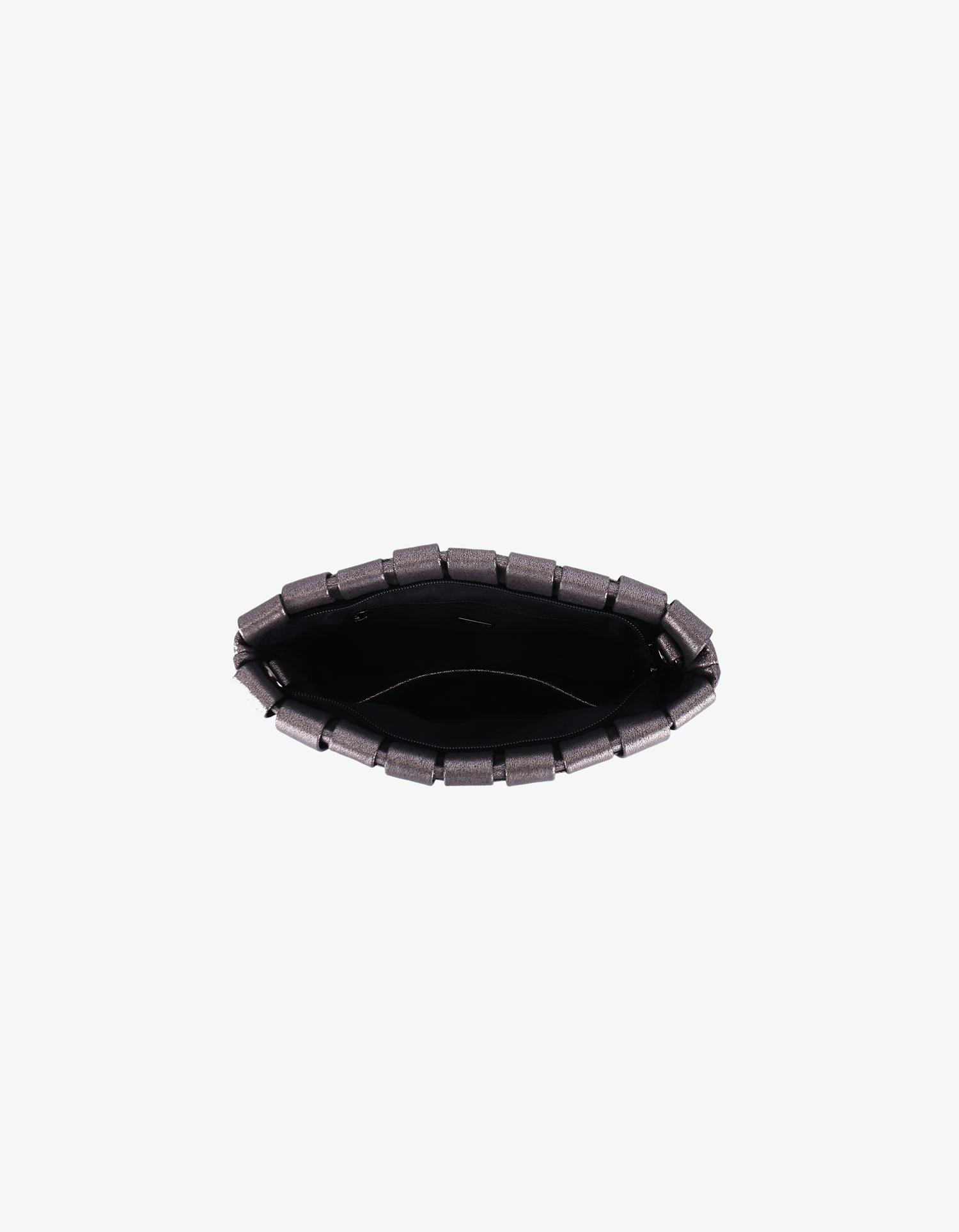 LINDY CLUTCH WOVEN LARGE ANTHRACITE