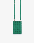 LINDY WOVEN CELLPHONE GREEN